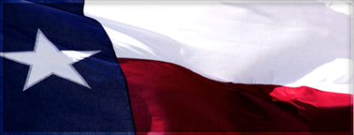 Close up of Texas' state flag