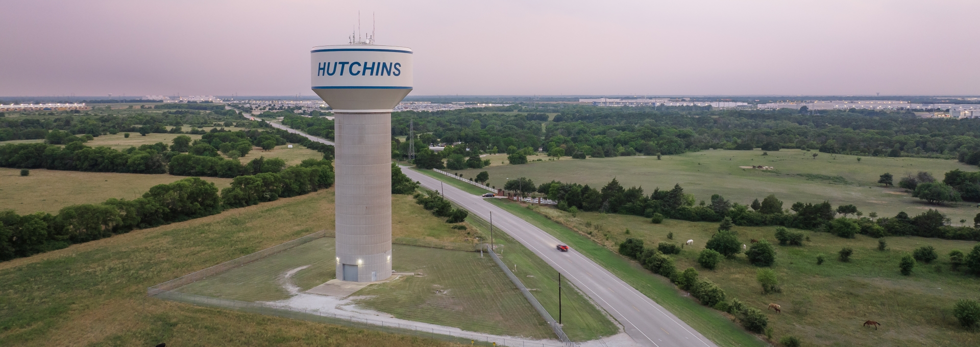 Photo of Hutchins Water Tower during sunset